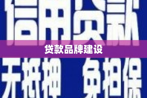 松溪贷款品牌建设