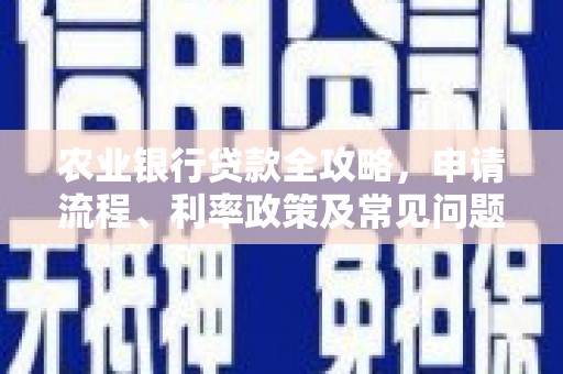 松溪农业银行贷款全攻略，申请流程、利率政策及常见问题解析