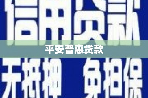 松溪平安普惠贷款