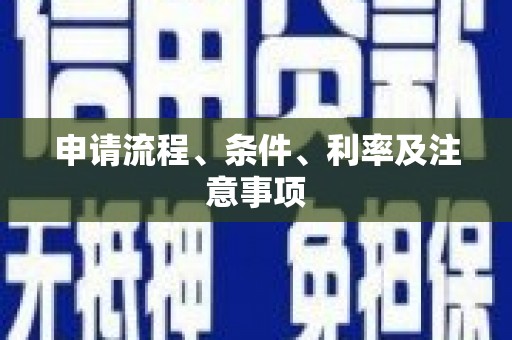 松溪申请流程、条件、利率及注意事项