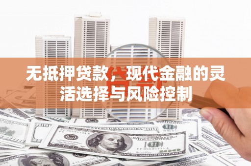 松溪无抵押贷款，现代金融的灵活选择与风险控制