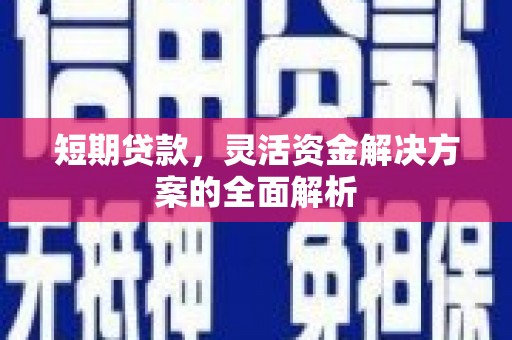 松溪短期贷款，灵活资金解决方案的全面解析