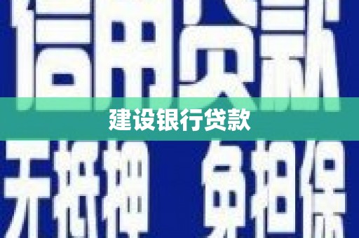 松溪建设银行贷款