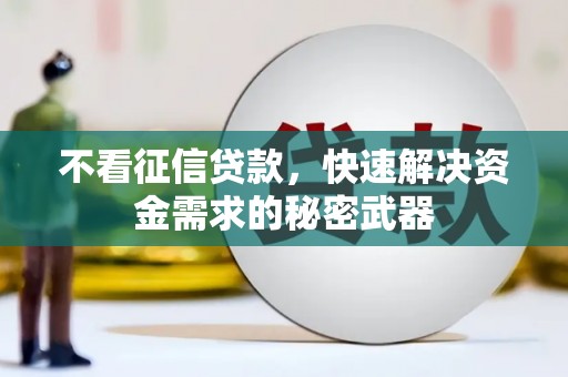 松溪不看征信贷款，快速解决资金需求的秘密武器