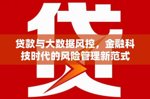 松溪贷款与大数据风控，金融科技时代的风险管理新范式
