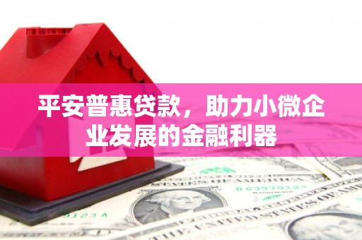 松溪平安普惠贷款，助力小微企业发展的金融利器