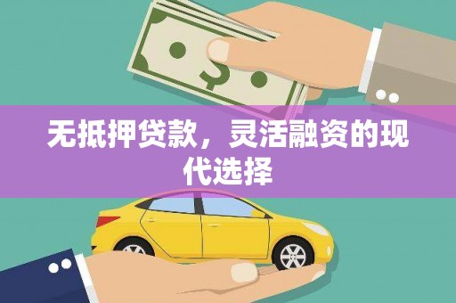 松溪无抵押贷款，灵活融资的现代选择