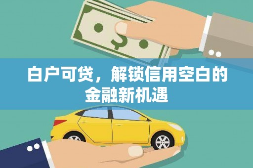 松溪白户可贷，解锁信用空白的金融新机遇