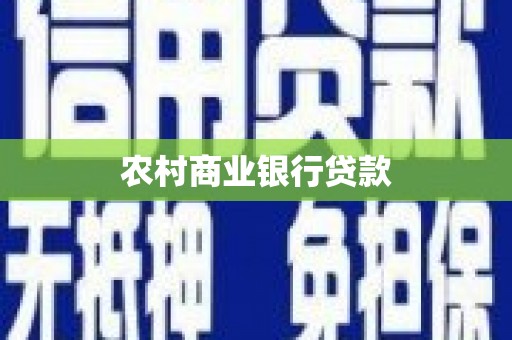 松溪农村商业银行贷款