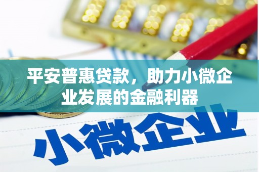 松溪平安普惠贷款，助力小微企业发展的金融利器