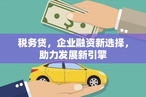 松溪税务贷，企业融资新选择，助力发展新引擎