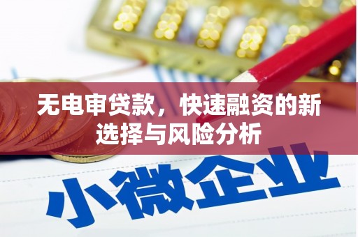 松溪无电审贷款，快速融资的新选择与风险分析