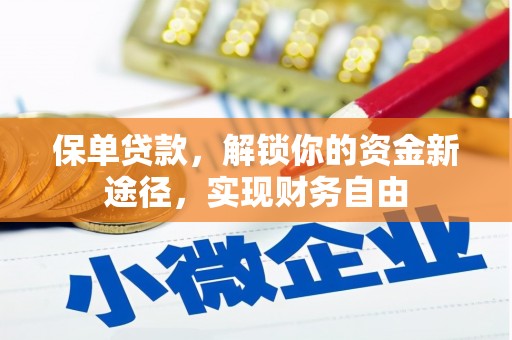 松溪保单贷款，解锁你的资金新途径，实现财务自由