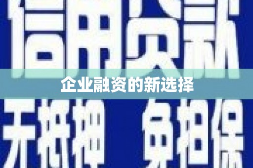 松溪企业融资的新选择