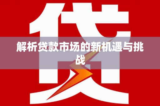 松溪解析贷款市场的新机遇与挑战