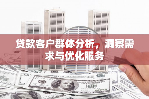 松溪贷款客户群体分析，洞察需求与优化服务